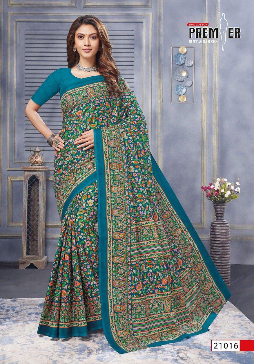 Saravani Vol 21 By Premier Cotton Printed Sarees Wholesale Shop In Surat
